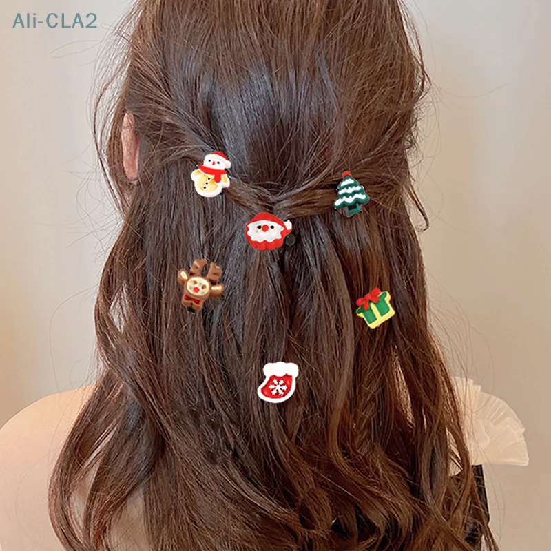 

1Set Christmas Hairpin Fashion Santa Claus Elk Snowman Christmas Tree Hair Clips For Women Barrettes Headband Hair Accessories