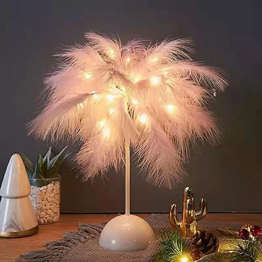 LED Feather Table Lamp Battery Powered Bedside Night Light Romantic White/pink Feather Light Bedroom CoffeeShop Hotel Desk Lamp
LED Feather Table Lamp Battery Powered Bedside Night Light Romantic White/pink Feather Light Bedroom CoffeeShop Hotel Desk Lamp