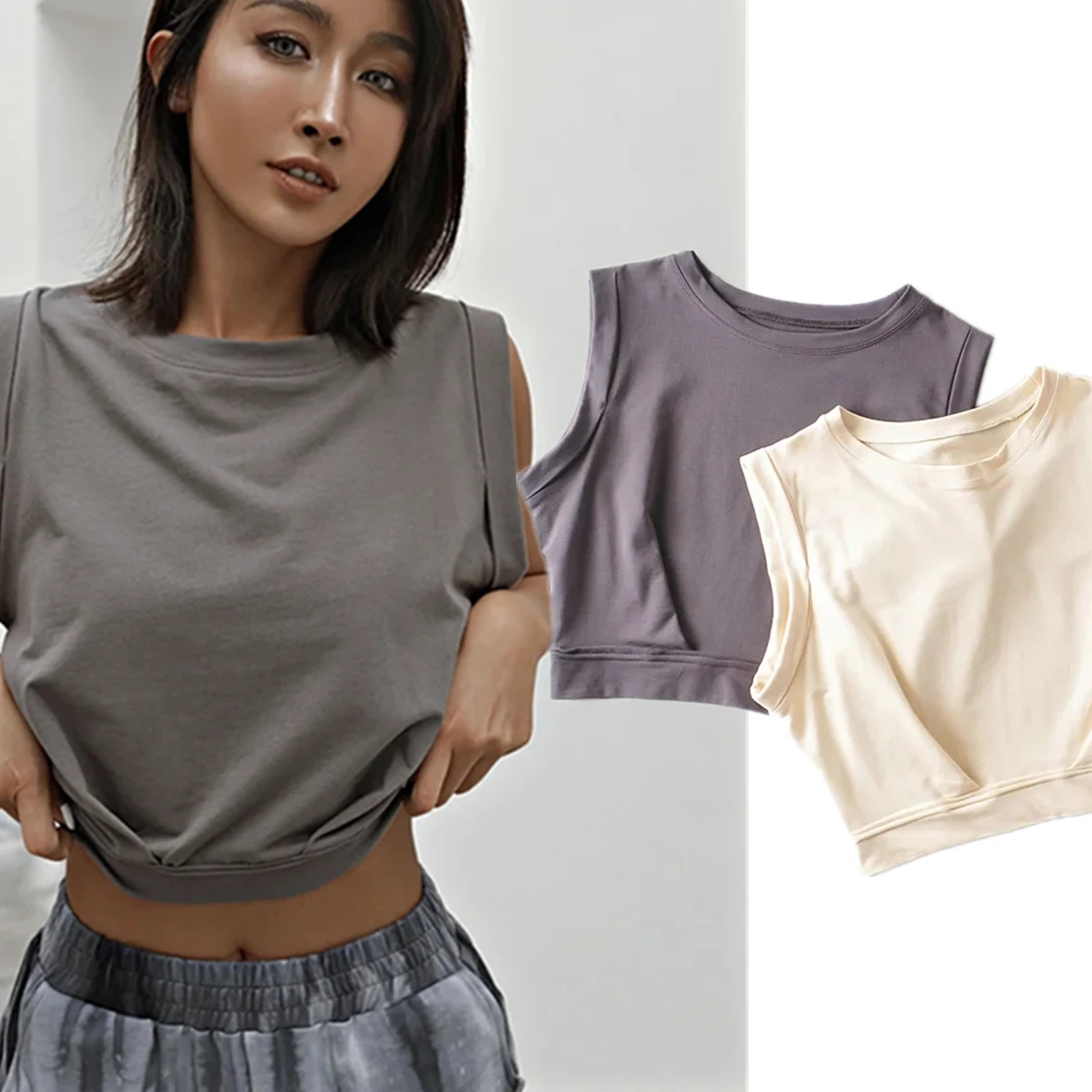 Withered Summer Ins Blogger High Street Retro Crop Tops Pure Cotton Solid Sleeveless Short Tank Tshirts Women
Withered Summer Ins Blogger High Street Retro Crop Tops Pure Cotton Solid Sleeveless Short Tank Tshirts Women