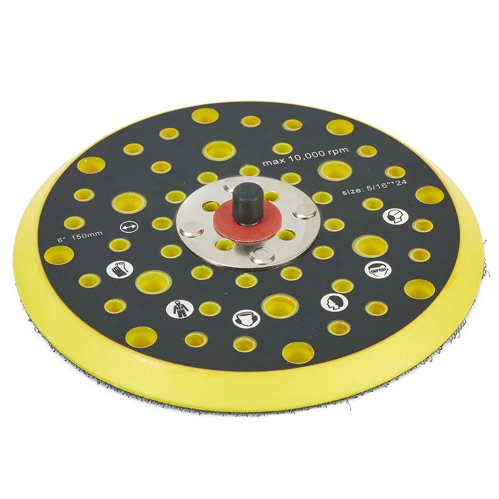 5/16"-24 Thread 52 Holes Sander Backing Pad Hook&Loop Dust Free Sanding Disc 6 Inch/150 Mm Backing Dust For-MIRKA Tools
5/16"-24 Thread 52 Holes Sander Backing Pad Hook&Loop Dust Free Sanding Disc 6 Inch/150 Mm Backing Dust For-MIRKA Tools