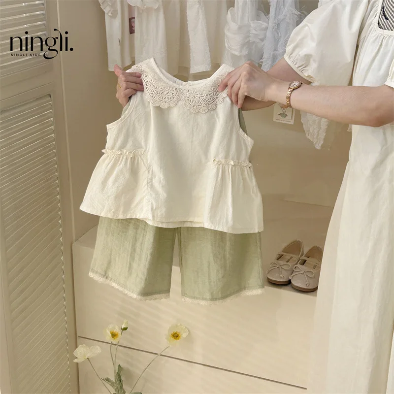 Children Sets Girls Summer New Vest Trousers Two Pieces Causal 2024 Round Collar Elastic Waist Pleated Sleeveless
Children Sets Girls Summer New Vest Trousers Two Pieces Causal 2024 Round Collar Elastic Waist Pleated Sleeveless