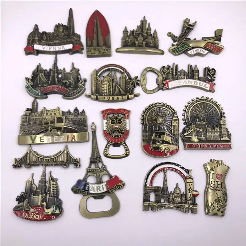 Dubai Austria France Turkey UK Creative Simple Fridge Sticker Alloy Metallic Magnetic Fridge Magnet Opener Decoration
Dubai Austria France Turkey UK Creative Simple Fridge Sticker Alloy Metallic Magnetic Fridge Magnet Opener Decoration