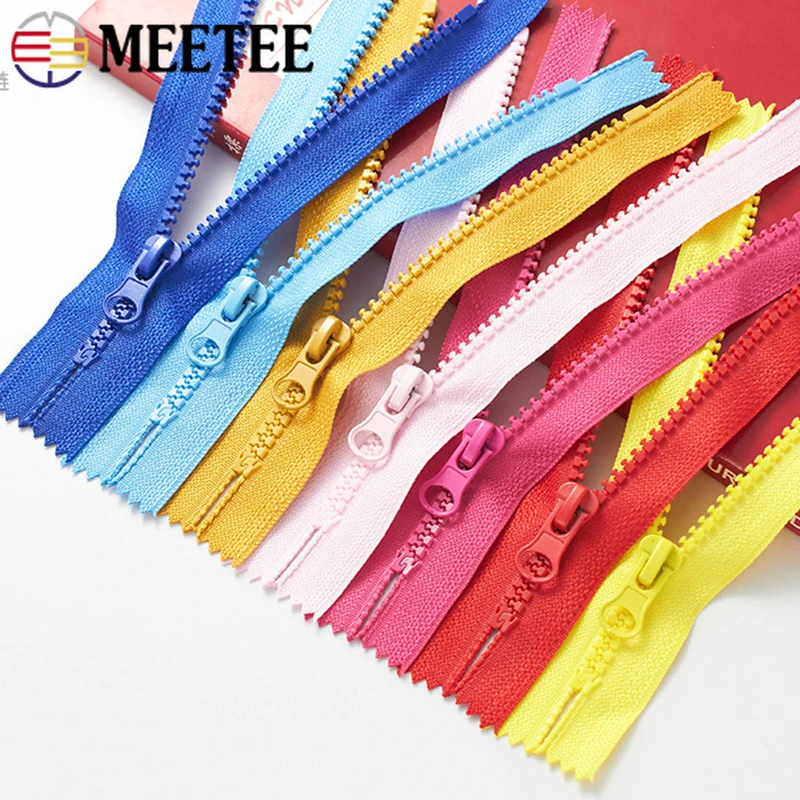 

Meetee 10Pcs 15/20/30/40cm Close-End Zipper 5# Resin Zips for Jacket Coat Pocket Zippers DIY Garment Sewing Zip Bags Repair Kits