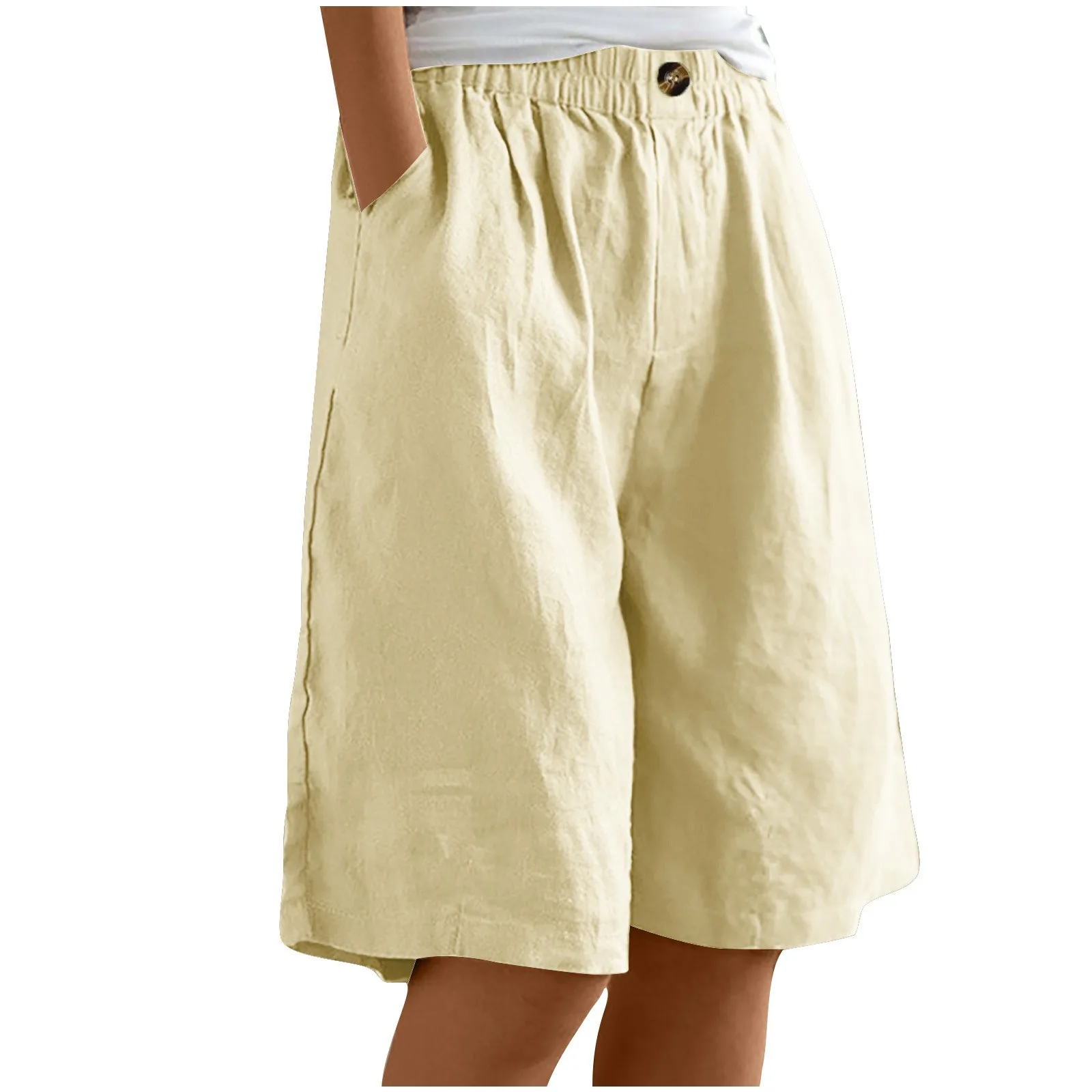 Summer Cotton Shorts High Waisted New Quarter Trousers Loose Versatile Casual Harem Women's Thin Elastic Waist Wide Leg Pants
Summer Cotton Shorts High Waisted New Quarter Trousers Loose Versatile Casual Harem Women's Thin Elastic Waist Wide Leg Pants