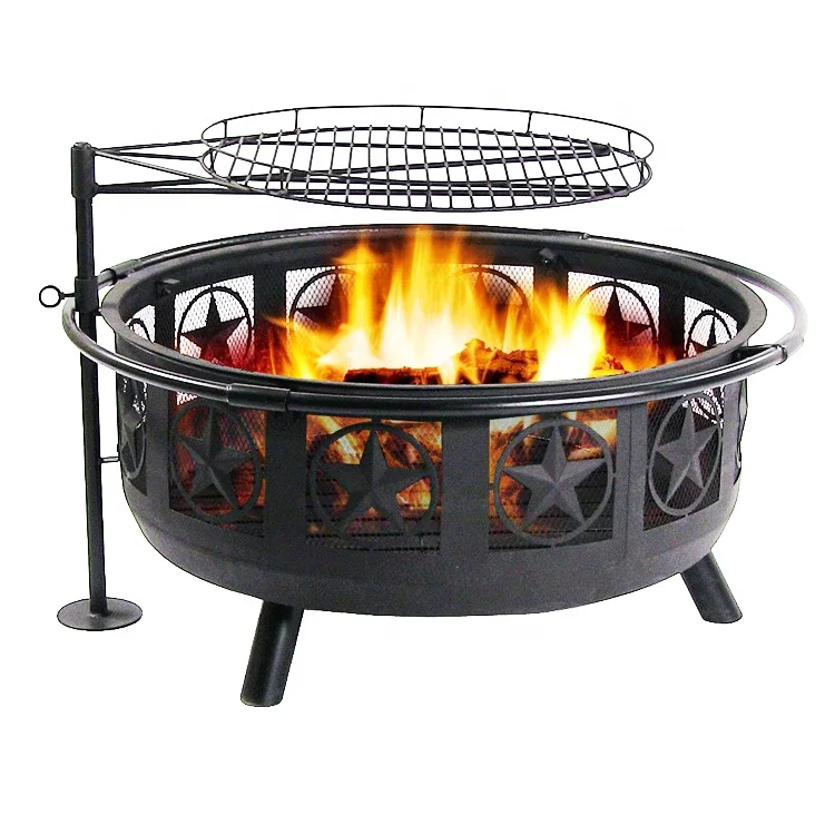Outdoor Wood Burner Charcoal Firepit Fire Pit Large Steel Patio backyard Burning bonfire with bbq grill
Outdoor Wood Burner Charcoal Firepit Fire Pit Large Steel Patio backyard Burning bonfire with bbq grill
