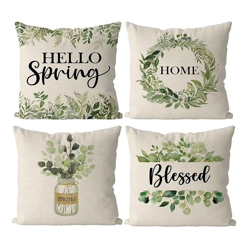 

18x18 весенние украшения, Цветочная наволочка, фермерская декоративная подушка, домашний диван, декоративная подушка, искусственная наволочка