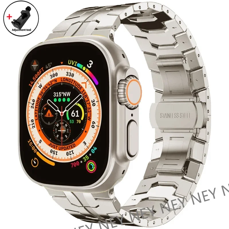 Stainless Steel Strap For Apple Watch Band 45mm 44mm 41mm 40mm Luxury Metal Titanium Bracelet series 9 8 7 6 5 4 3 ultra 2 49mm
Stainless Steel Strap For Apple Watch Band 45mm 44mm 41mm 40mm Luxury Metal Titanium Bracelet series 9 8 7 6 5 4 3 ultra 2 49mm