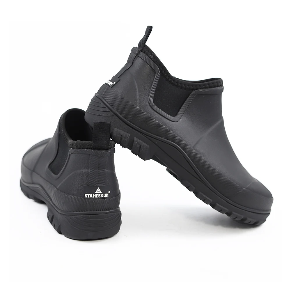 High-End ort Rubber Rain Boots for Men Waterproof Non-Slip Comfortable Fiing Outdoor Boots Car Wa oes No Foot Odor
