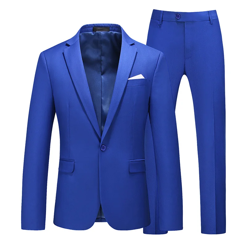 

Мужской комплект из 2 предметов, облегающий пиджак и брюки карамельных цветов, костюм для свадьбы, сценического смокинга, для шафера, 17 цветов, 2022