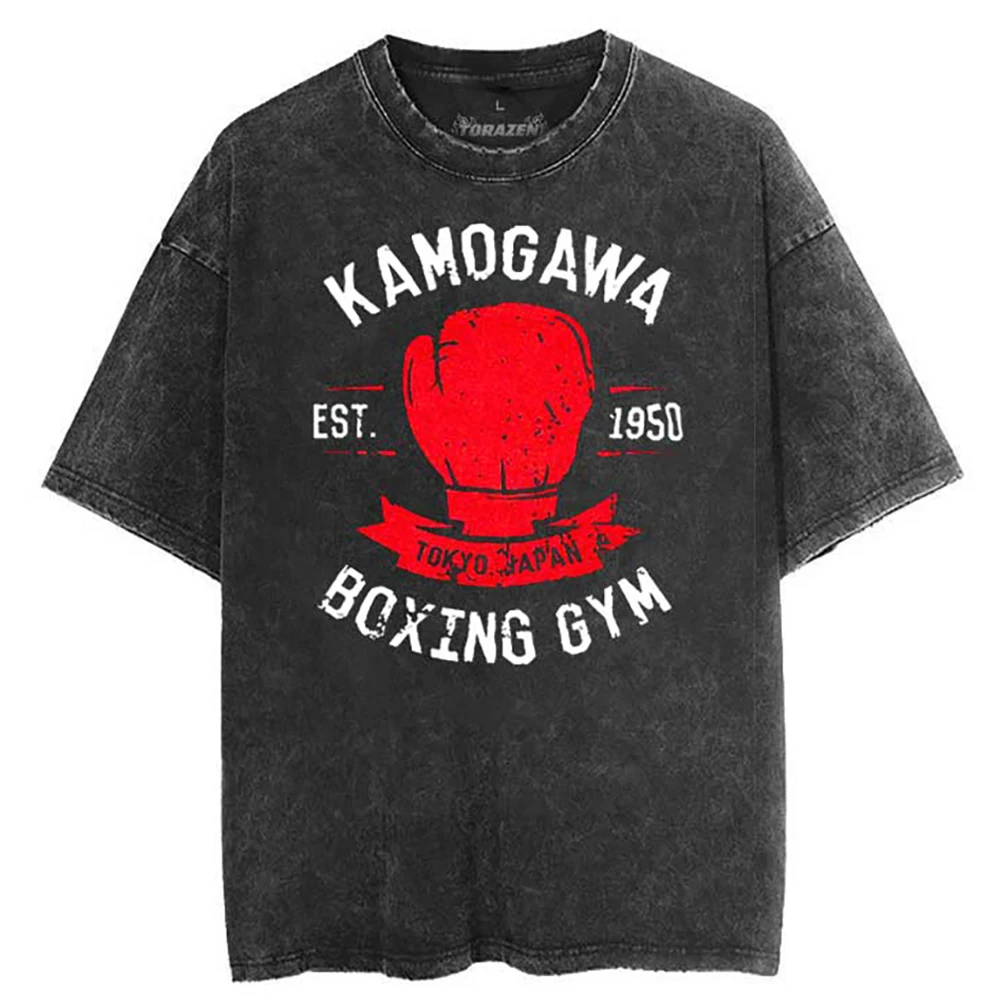 Футболка мужская оверсайз в стиле хип-хоп, черная винтажная хлопковая с рисунком аниме, в стиле Харадзюку, 2023