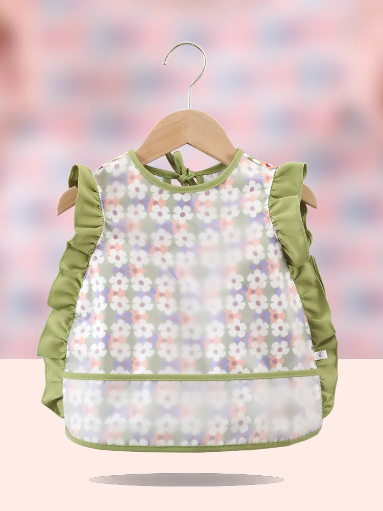 Baby Bibs Waterproof Children's Smock Floral Plaid Pattern Kids Rice Pocket Toddlers Sleeveless Apron Lace Trim
Baby Bibs Waterproof Children's Smock Floral Plaid Pattern Kids Rice Pocket Toddlers Sleeveless Apron Lace Trim