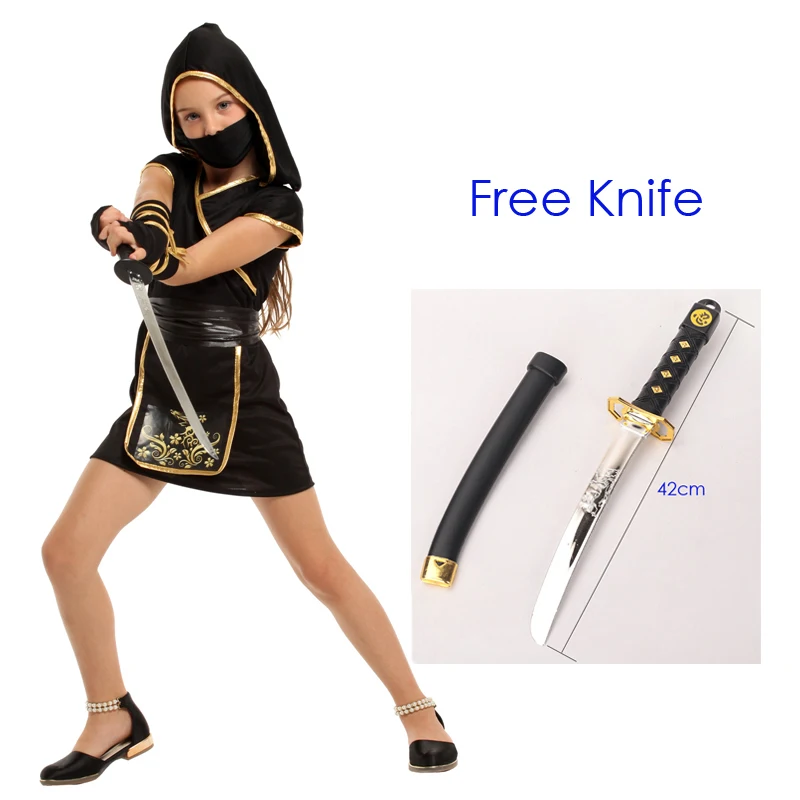 Kids Child Japan Samurai Black Gold Ninja Girl Costume Cosplay for Girls Carnival Purim Halloween Costumes Fancy Dress
Kids Child Japan Samurai Black Gold Ninja Girl Costume Cosplay for Girls Carnival Purim Halloween Costumes Fancy Dress