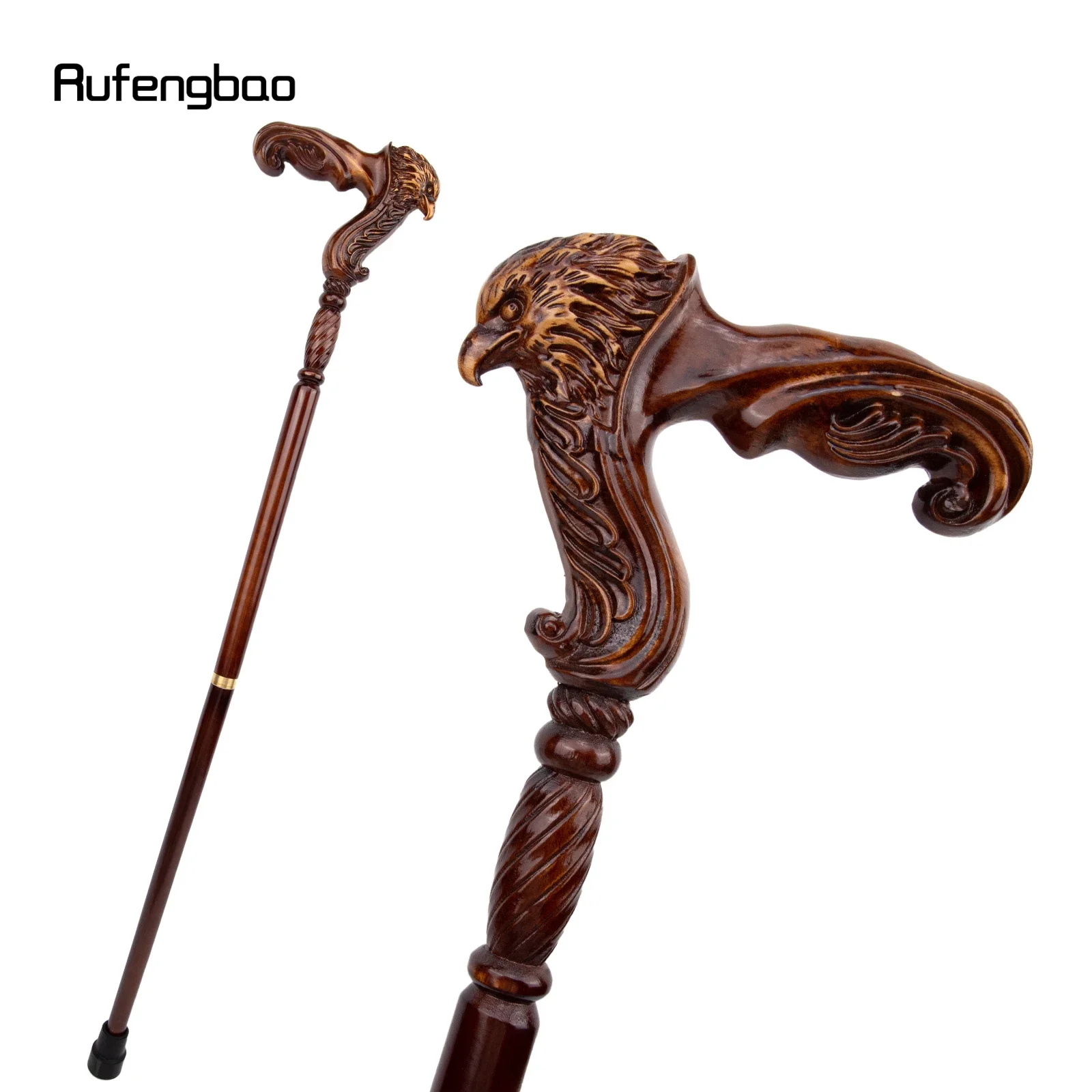 

Eagle Brown Wooden Fashion Walking Stick Decorative Vampire Cospaly Party Wood Walking Cane Halloween Mace Wand Crosier 93cm