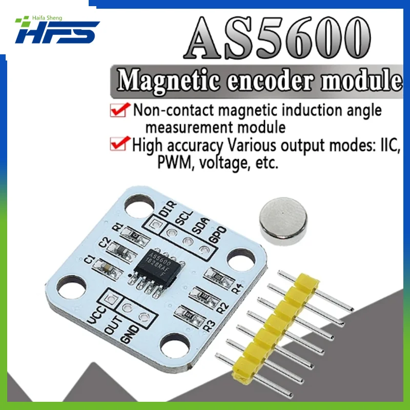 

official AS5600 magnetic encoder magnetic induction angle measurement sensor module 12bit high precision
