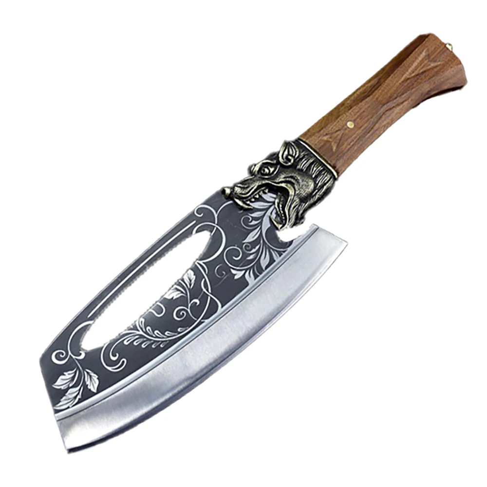 Machete Big Bone Chopper Chinese Chef's Knives Handmade Forged 7Cr17MoV Steel Viking Knife Wood Handle Longquan Kitchen Knives
Machete Big Bone Chopper Chinese Chef's Knives Handmade Forged 7Cr17MoV Steel Viking Knife Wood Handle Longquan Kitchen Knives