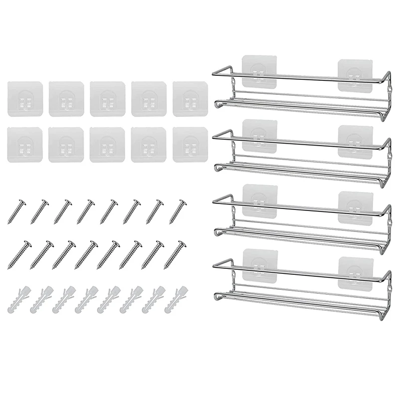 HOT SALE 4Pcs No Drilling Spice Rack,Kitchen Rack For The Wall Self-Adhesive Spices Kitchen Organizer Bathroom Shelf Storage
HOT SALE 4Pcs No Drilling Spice Rack,Kitchen Rack For The Wall Self-Adhesive Spices Kitchen Organizer Bathroom Shelf Storage