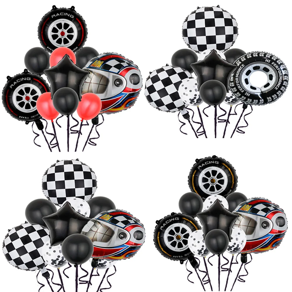 14 PCS Motorcycle Race Car Themed Party Decor Helmet Tire Wheel Foil Balloon Boy Hot Wheels Birthday Supplies Checkered Balloon
14 PCS Motorcycle Race Car Themed Party Decor Helmet Tire Wheel Foil Balloon Boy Hot Wheels Birthday Supplies Checkered Balloon