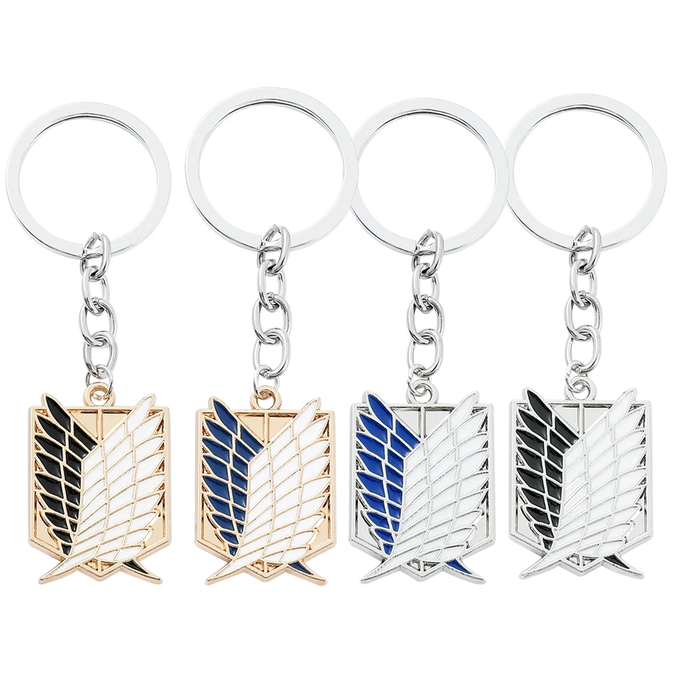 

Anime Attack On Titan Keychain Wings Of Liberty Freedom Scouting Legion Eren Keyring Keyholder Key Chains for Backpack Jewelry