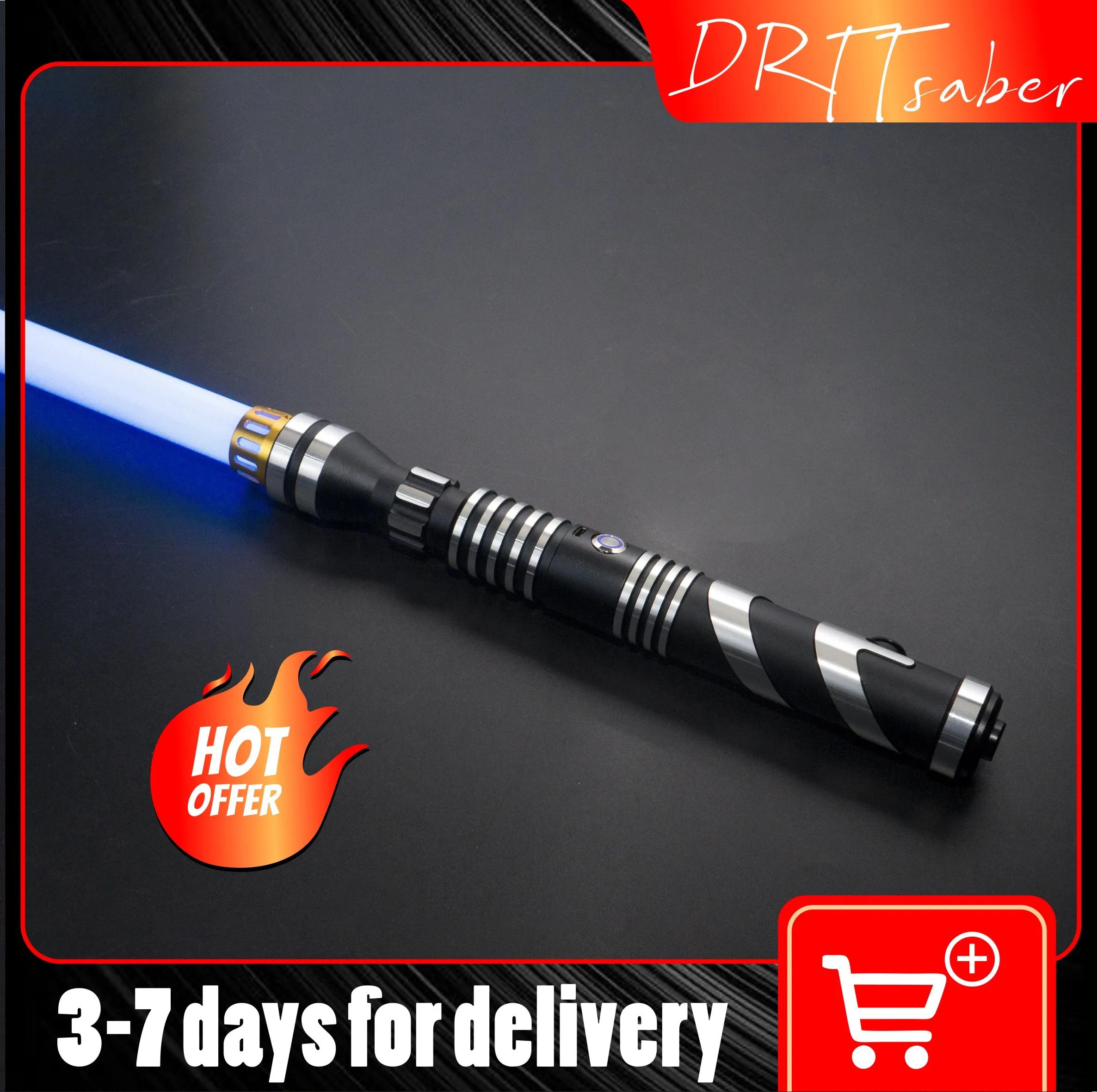 X037-RGB Pixel Smooth Swing Lightsaber Metal Handle Heavy Dueling Colors Change Force Varety Sounds Blaster Laser Sword Toys
X037-RGB Pixel Smooth Swing Lightsaber Metal Handle Heavy Dueling Colors Change Force Varety Sounds Blaster Laser Sword Toys