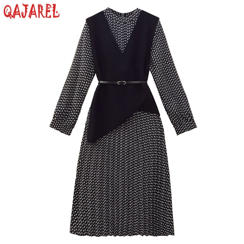 Women Black Floral Long Sleeve Midi Dress+Black Knitted Cotton Vest Sets 2024 Autumn Korean Vintage Casual Party Two Piece Sets
Women Black Floral Long Sleeve Midi Dress+Black Knitted Cotton Vest Sets 2024 Autumn Korean Vintage Casual Party Two Piece Sets