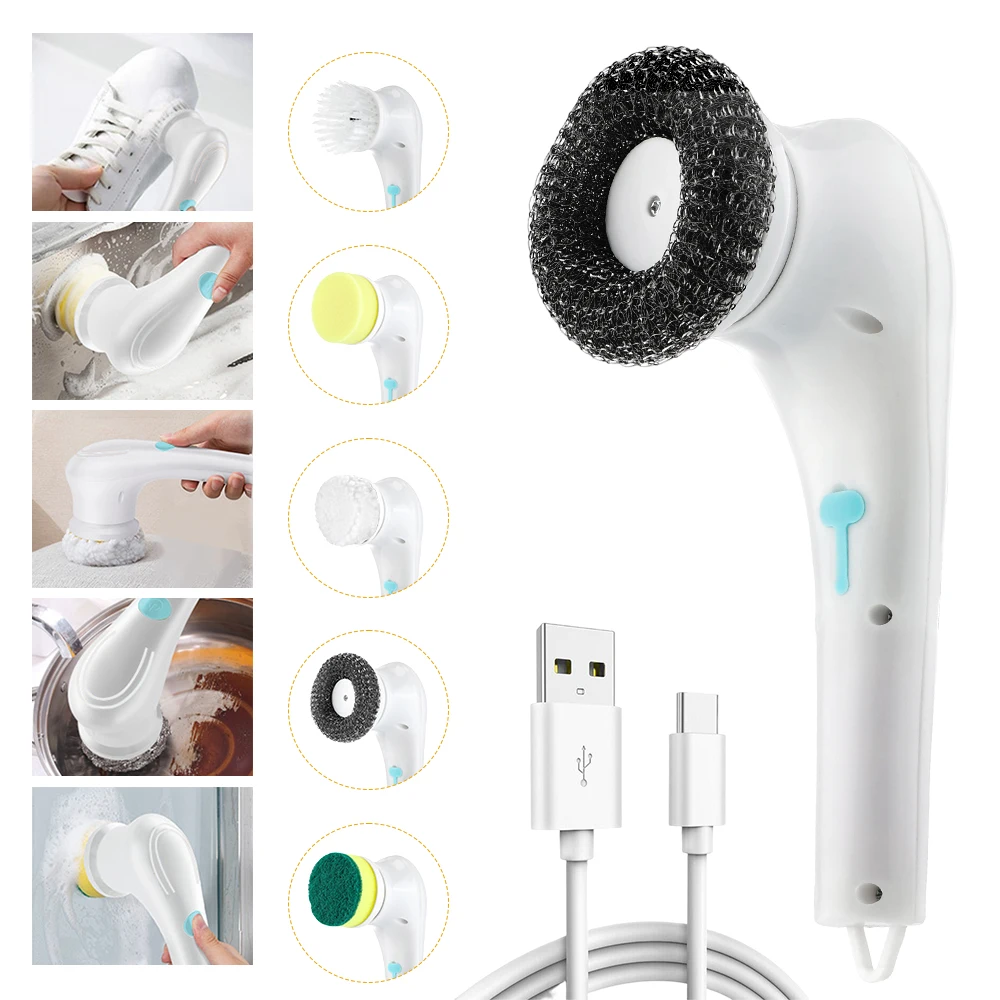 5 In 1 Electric Cleaning Brush For Home Window Kitchen Bathroom 360 Rotating Vibration Household Cleaning Brush Dishwashing Tool
5 In 1 Electric Cleaning Brush For Home Window Kitchen Bathroom 360 Rotating Vibration Household Cleaning Brush Dishwashing Tool