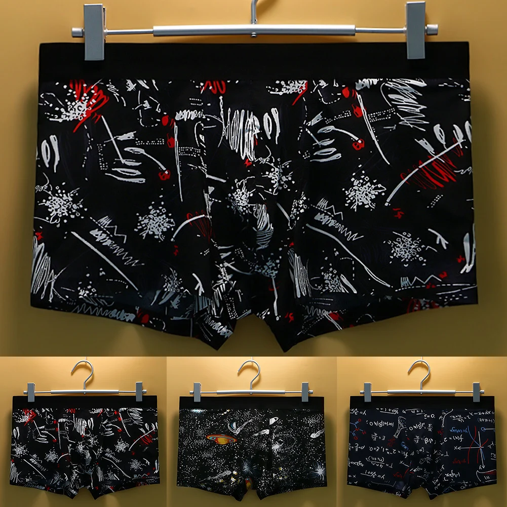 Men Ice Silk Shorts Underwear Ultra Thin Ice Silk Seamless Underpants Printed Sleep Bottoms Shorts U Convex Pouch Panties
Men Ice Silk Shorts Underwear Ultra Thin Ice Silk Seamless Underpants Printed Sleep Bottoms Shorts U Convex Pouch Panties