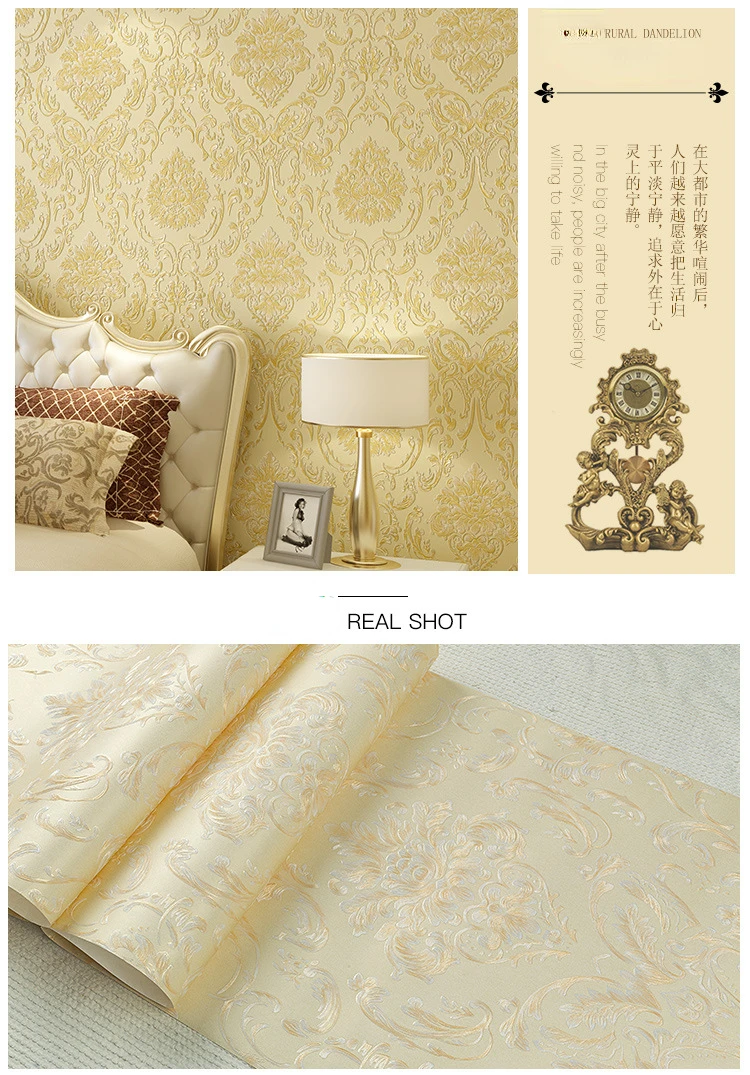 Generic Pink 3D Floral Wallpaper for Girls Bedroom Wall Contact Paper