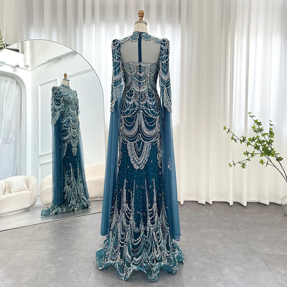 Green Luxury Dubai Mermaid Evening Dresses with Cape Sleeves Arabic Muslim Women Wedding Party Gowns Plus Size 11 Mallzona S16e51496db344544809043b48de3c6ac4 Green Luxury Dubai Mermaid Evening Dresses with Cape Sleeves Arabic Muslim Women Wedding Party Gowns Plus Size Mallzona