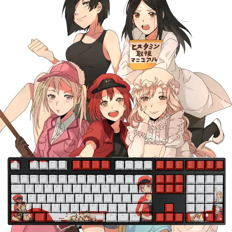 108 Keys PBT Keycap Anime Dye-Sub OEM Profile Keycaps Custom Translucent MX Switches For Gamer Mechanical Keyboards Carton Caps
108 Keys PBT Keycap Anime Dye-Sub OEM Profile Keycaps Custom Translucent MX Switches For Gamer Mechanical Keyboards Carton Caps