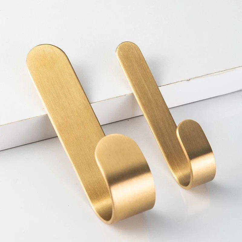 

2pcs Brass Door Hooks Wall Mounted Coat Rack Retro Clothes Door Hanger Kitchen Storage Bathroom Cabinet Towel Storage Hangers