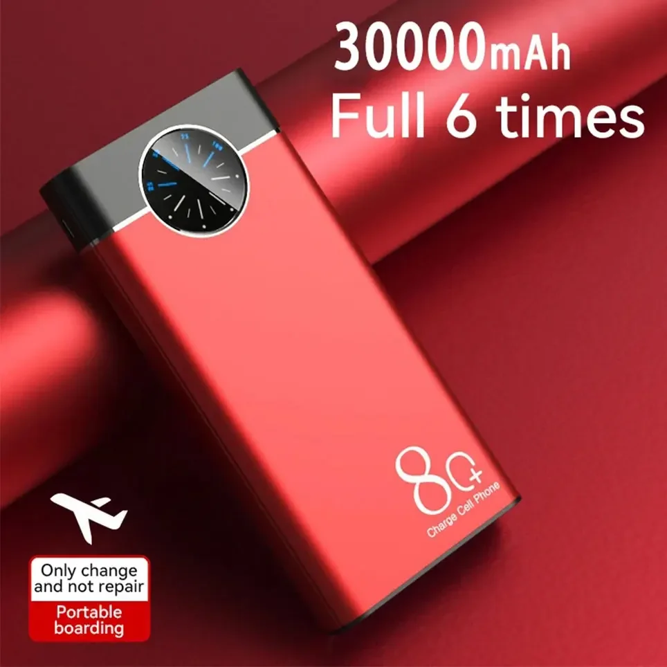 Power Bank Lightweight and Portable Mobile Phone Power Supply,LED Lighting,Digital Display Clock,Safe and Waterproof,30000mAh
Power Bank Lightweight and Portable Mobile Phone Power Supply,LED Lighting,Digital Display Clock,Safe and Waterproof,30000mAh