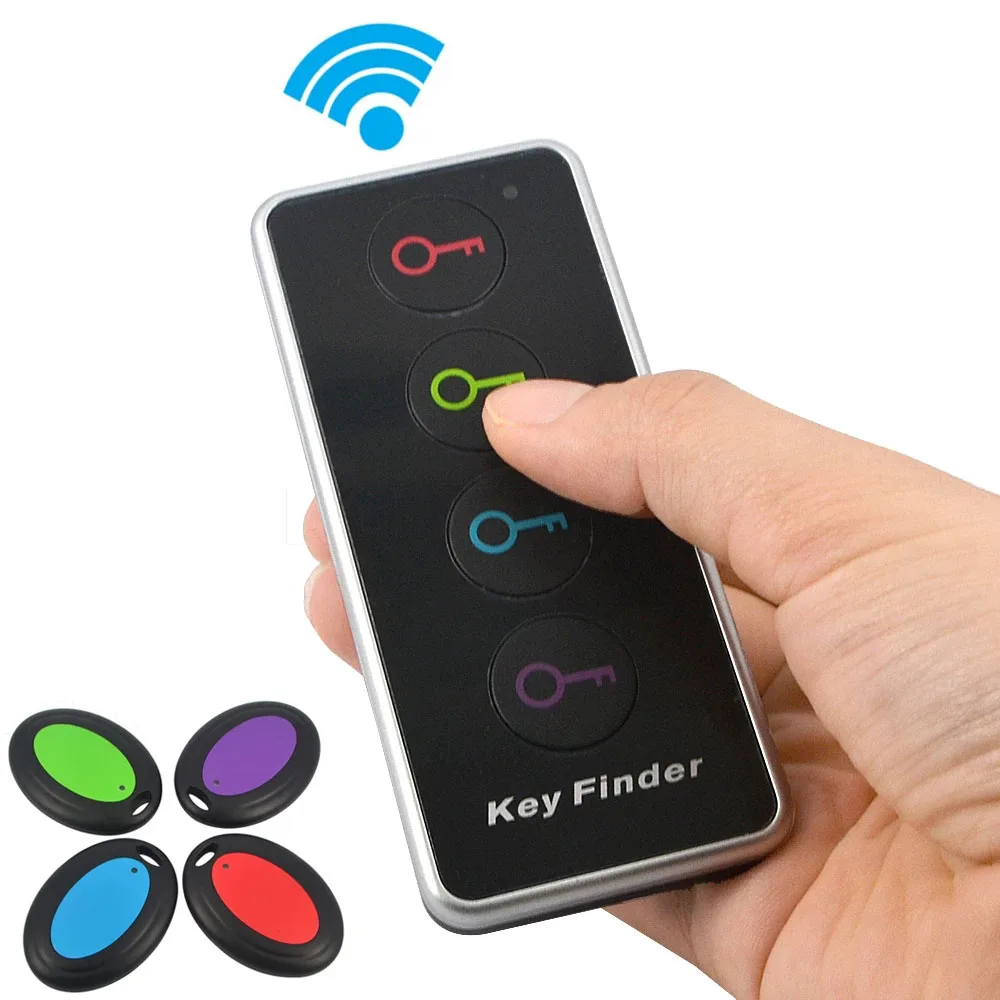 

4 in 1 Wireless Key Finder Advanced Remote Key Locator Phone Wallets Anti-Lost with LED Torch function 4 receivers and 1 dock