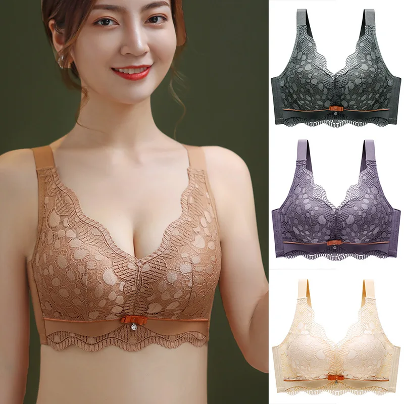 

Lace sexy lingerie women no steel ring small chest gather thick, thin adjustment to receive deputy breast anti-sagging bra