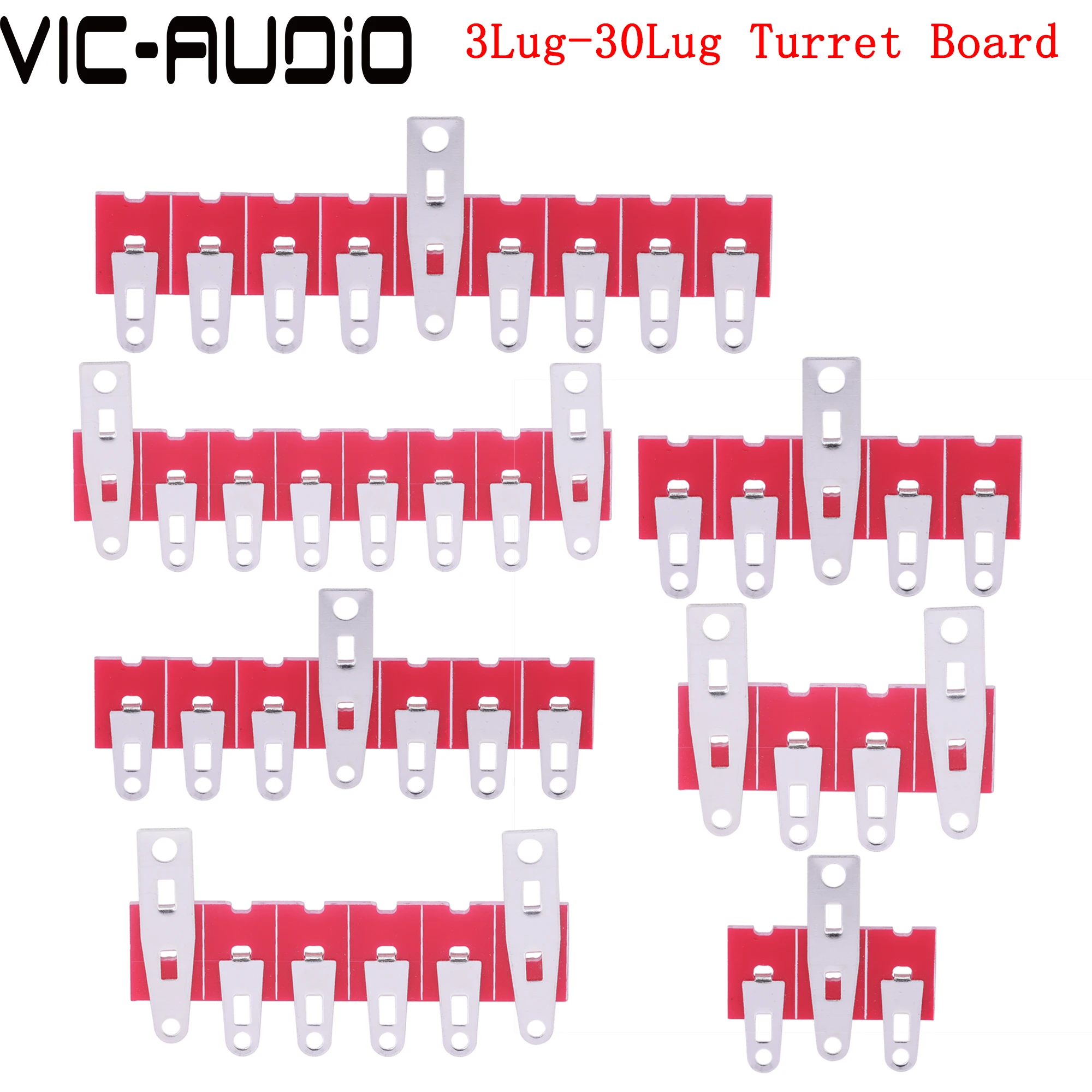 

3Lug 5Lug~30Lug Turret Board Silver Plated Audio Strip Tag Board Terminal Lug Board For Audio Vintage Tube Amplifier HIFI DIY