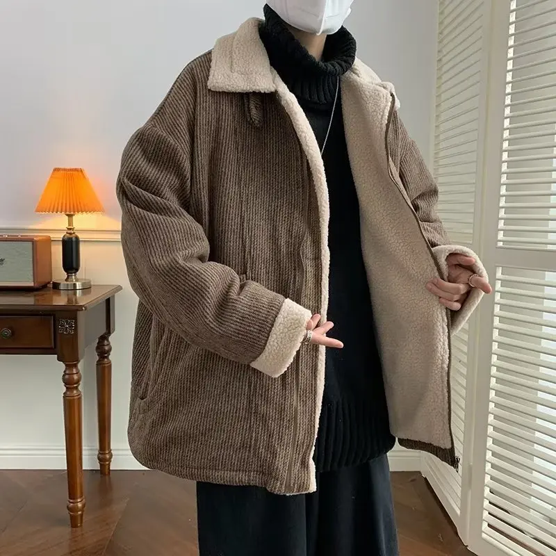 Lamb wool cotton-padded jacket with wool thickened vintage turtleneck function work coat with large pocket warm cotton-padded ja
Lamb wool cotton-padded jacket with wool thickened vintage turtleneck function work coat with large pocket warm cotton-padded ja