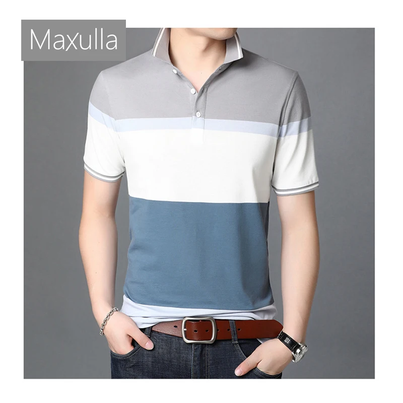 Maxulla летняя мужская повседневная хлопковая дышащая рубашка-поло с короткими рукавами и отворотом модная облегающая деловая футболка мужская одежда 
Maxulla летняя мужская повседневная хлопковая дышащая рубашка-поло с короткими рукавами и отворотом модная облегающая деловая футболка мужская одежда