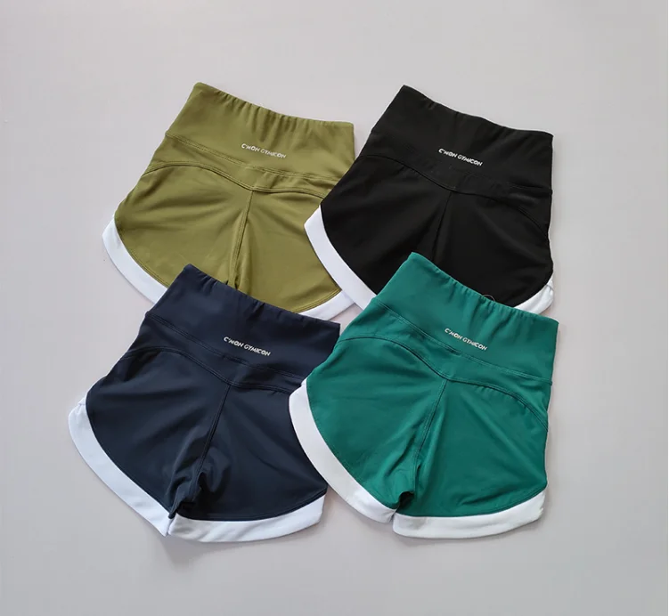 High-waist Contrast Sports Shorts for Women's Fitness in Summer Red Buttocks Yoga Three-piece Pants Breathable and Casual Wear 
High-waist Contrast Sports Shorts for Women's Fitness in Summer Red Buttocks Yoga Three-piece Pants Breathable and Casual Wear