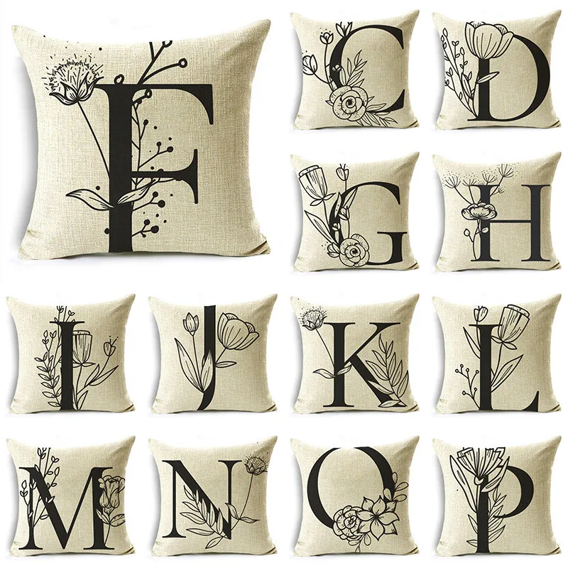 WZH 26 Letter Series Simple Strokes of Flowers Cushion Cover Sofa Couch Bedroom Home Decor Pillowcase 40cm/45cm and 50cm
WZH 26 Letter Series Simple Strokes of Flowers Cushion Cover Sofa Couch Bedroom Home Decor Pillowcase 40cm/45cm and 50cm