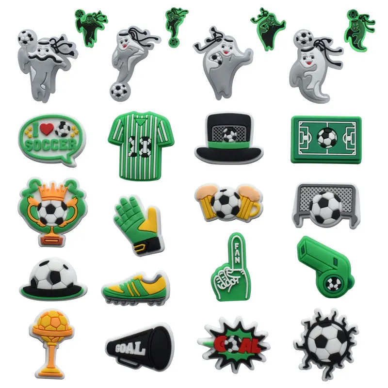 Hot Sale 1pcs Soccer Football Shoe Charms for Croc Accessories Pin Clog Sandals Decoration Kids Women Men Party Favor Gifts
Hot Sale 1pcs Soccer Football Shoe Charms for Croc Accessories Pin Clog Sandals Decoration Kids Women Men Party Favor Gifts