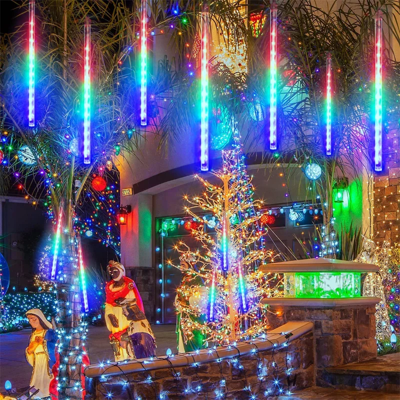 Solar LED Meteor Shower Light Holiday String Light Waterproof Fairy Garden Decor Outdoor Led Street Garland Christmas Decoration
Solar LED Meteor Shower Light Holiday String Light Waterproof Fairy Garden Decor Outdoor Led Street Garland Christmas Decoration