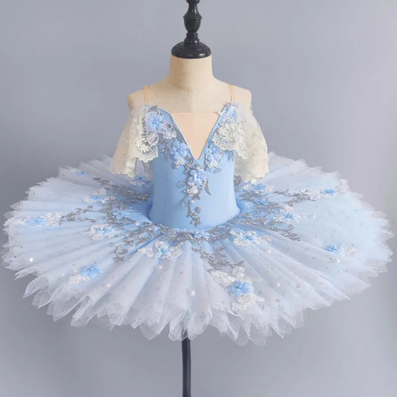 

Girls Performance Ballet Tutus dress Children Long Ballerinas Dancing Clothing Girls Swan Lake Dress Kids dancewear Costumes