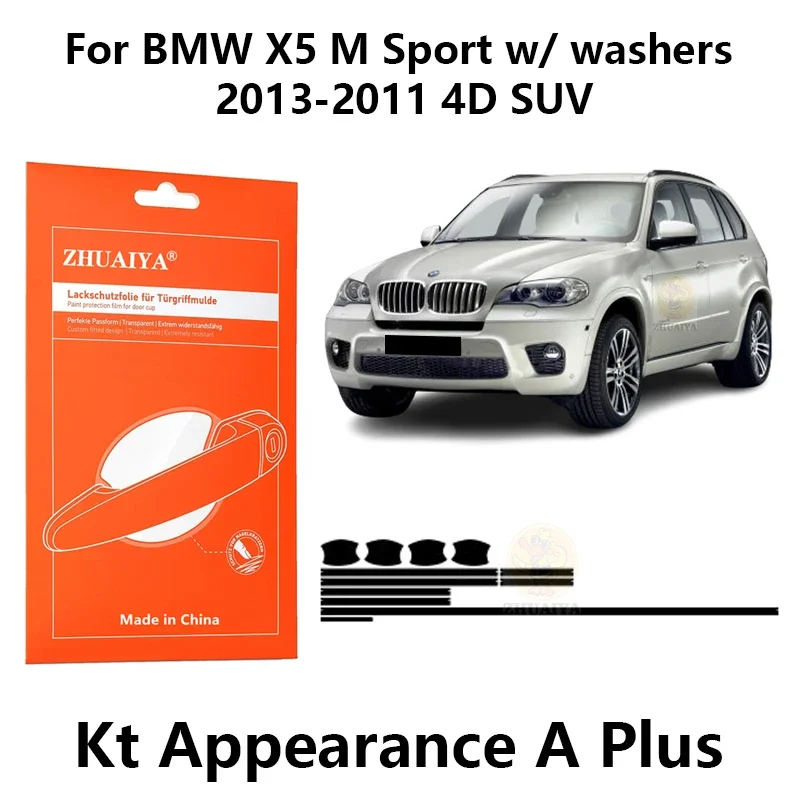 Защитная пленка ZHUAIYA для красок дверной ручки, ТПУ PPF для BMW X5 M Sport w/ washers2013-2011 4D SUV
Защитная пленка ZHUAIYA для красок дверной ручки, ТПУ PPF для BMW X5 M Sport w/ washers2013-2011 4D SUV