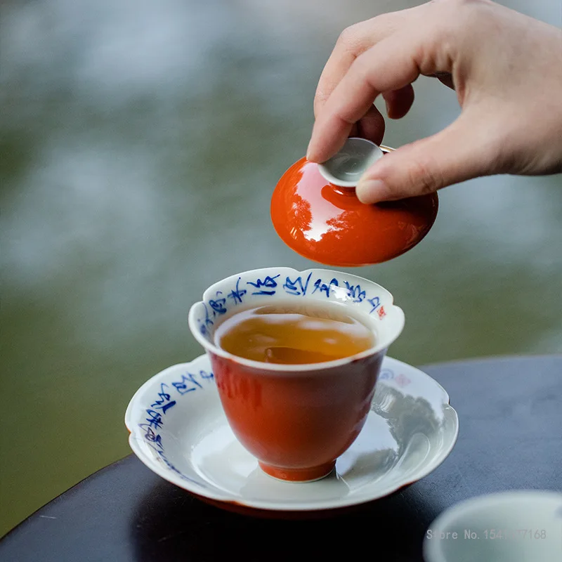 Creative Underglaze Color Cover Bowl Tea Tureen Kung Fu Not Hot Hand Ceramic Household Items Teaware, Brewing Tea Bowl 110ml 1pc
Creative Underglaze Color Cover Bowl Tea Tureen Kung Fu Not Hot Hand Ceramic Household Items Teaware, Brewing Tea Bowl 110ml 1pc