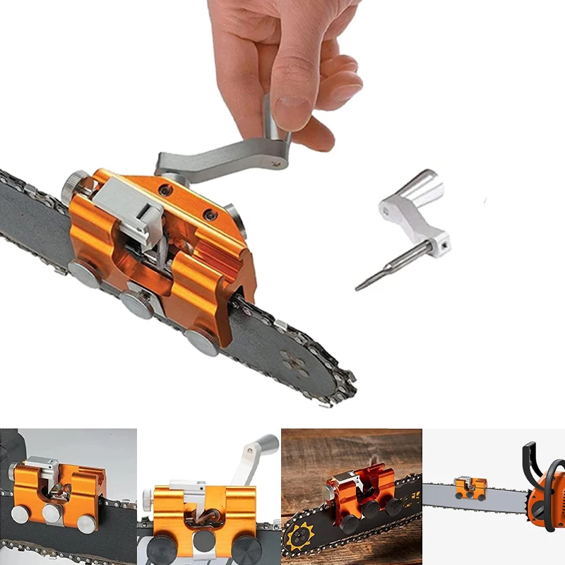 

Portable Chainsaw Chain Sharpening Jig Chainsaw Sharpener Kit Hand Chain Grinder for All Kinds of Chain Saws and Electric Saws