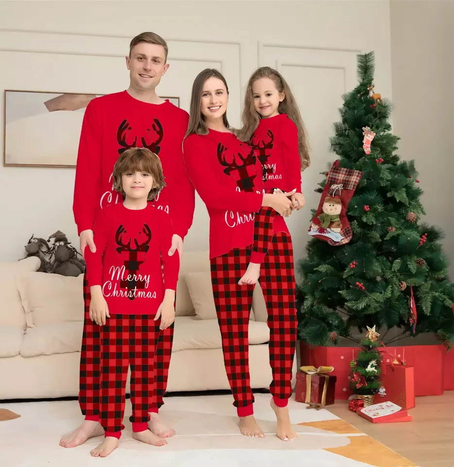 Plaid Red Black Christmas Pajamas Long Sleeve Xmas Pjs Family Matching Clothing Set Daughter Mommy Father Mother Kids Couples
Plaid Red Black Christmas Pajamas Long Sleeve Xmas Pjs Family Matching Clothing Set Daughter Mommy Father Mother Kids Couples