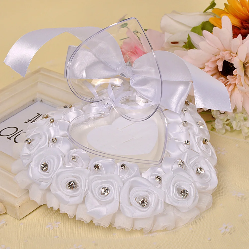 Wedding Heart Shape Big Bow Ring Pillow Bride Ring With Beautiful Elegant Lace Pillow Wedding Supplies(White)
Wedding Heart Shape Big Bow Ring Pillow Bride Ring With Beautiful Elegant Lace Pillow Wedding Supplies(White)