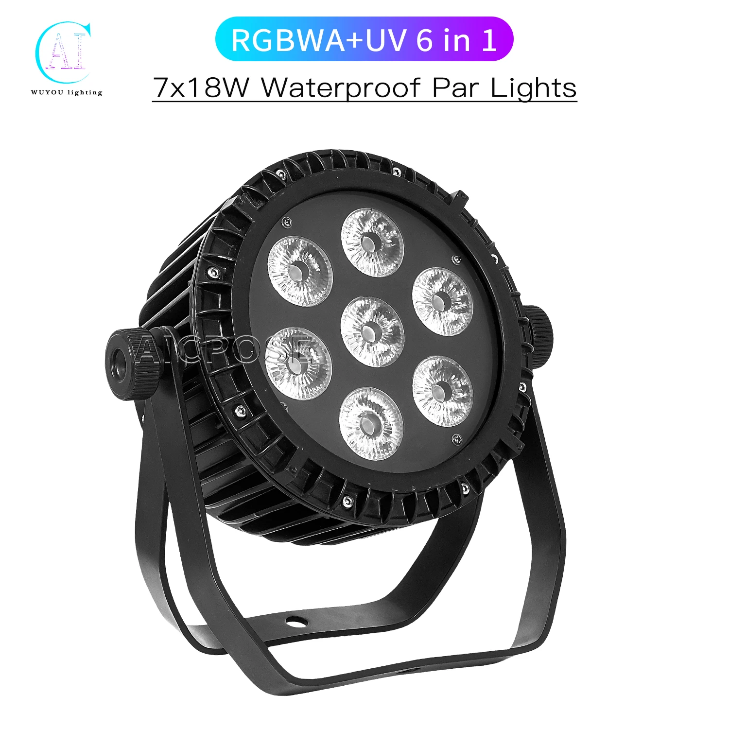 

7X12W RGBW/7x18W RGBWA+UV 6 in 1 LED Waterproof Stage Par Light DMX Control DJ Disco Equipment Outdoor Performance Lighting