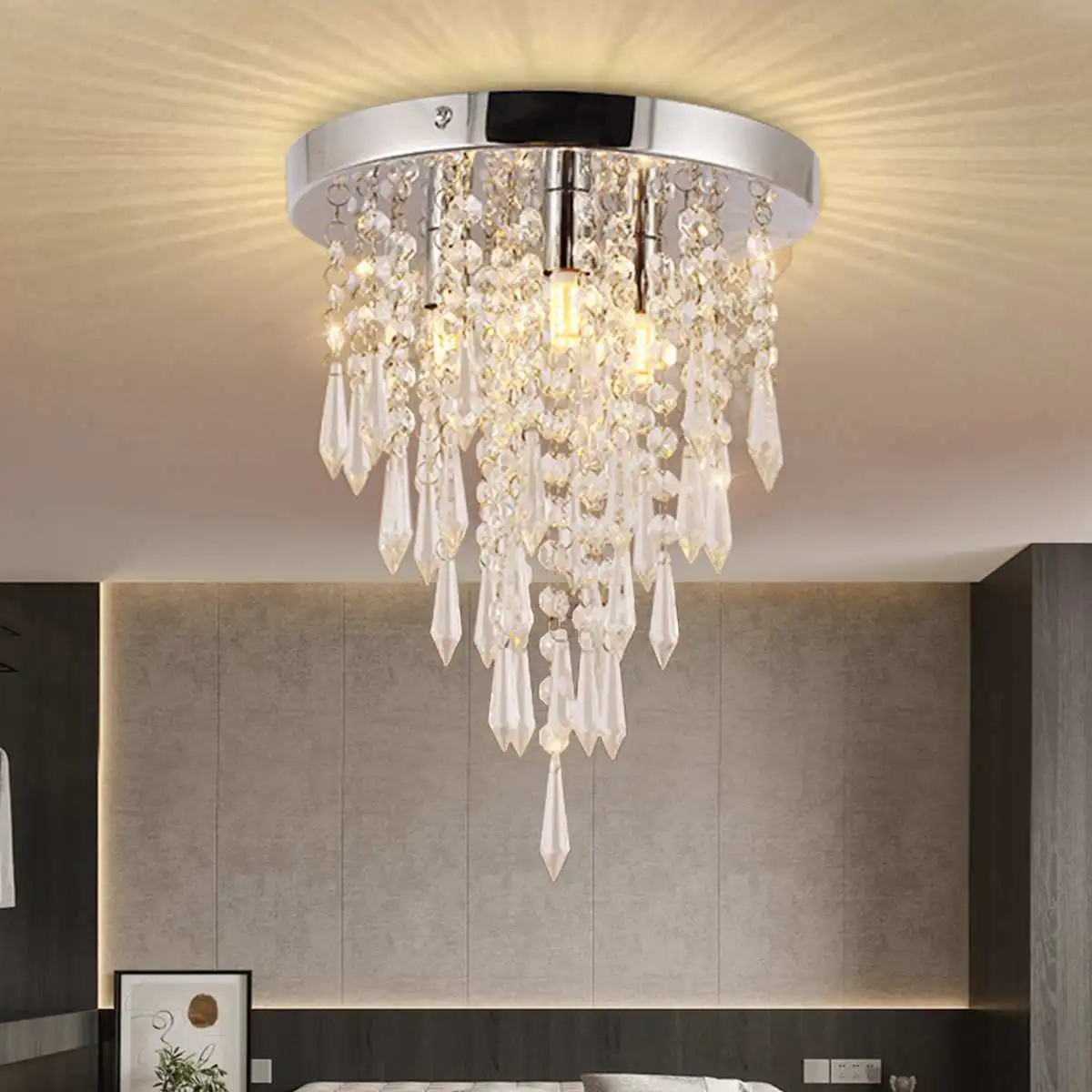 NEW Modern Crystal Wall Lamp Chrome Sconce Wall Light for Living Room Bathroom Home Indoor Lighting Decoration
NEW Modern Crystal Wall Lamp Chrome Sconce Wall Light for Living Room Bathroom Home Indoor Lighting Decoration