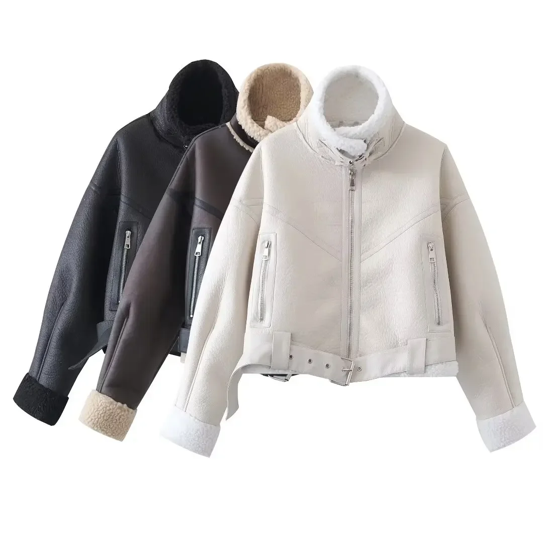 Women's 2023 Winter Fashion Multicolor Thick Warm Fur One Motorcycle Short Parker Coat Retro Long-sleeved Women's Coat Chic Top
Women's 2023 Winter Fashion Multicolor Thick Warm Fur One Motorcycle Short Parker Coat Retro Long-sleeved Women's Coat Chic Top
