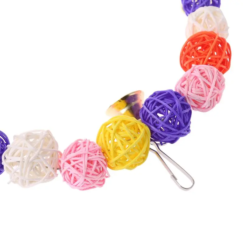 Bird Chew Toy Colorful Rattan Balls with Parrot Entertainment for Parakeet Cockatiel Lovebird Mini Macaw
Bird Chew Toy Colorful Rattan Balls with Parrot Entertainment for Parakeet Cockatiel Lovebird Mini Macaw